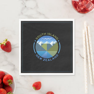 SOUTH ISLAND NEW ZEALAND NAPKIN