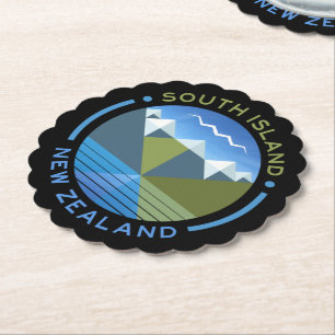 SOUTH ISLAND NEW ZEALAND PAPER COASTER