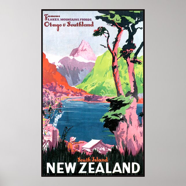 South Island New Zealand Poster (Front)