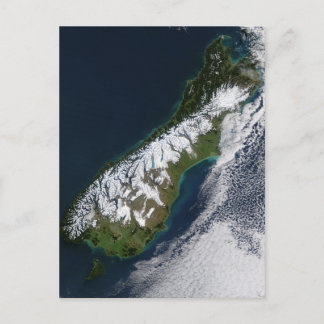 South Island, New Zealand, Satellite Picture Postcard