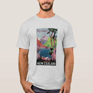 South Island New Zealand Travel Poster T-Shirt