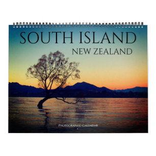 south island nz 2025 large calendar