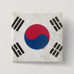 South Korea 15 Cm Square Badge