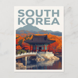 South Korea Autumn Palace Postcard