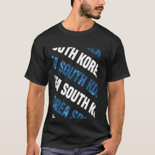 South Korea Camo Pattern Blue Camouflage T-Shirt