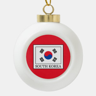 South Korea Ceramic Ball Christmas Ornament