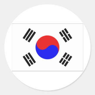 South Korea Classic Round Sticker