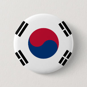 South Korea Flag 6 Cm Round Badge
