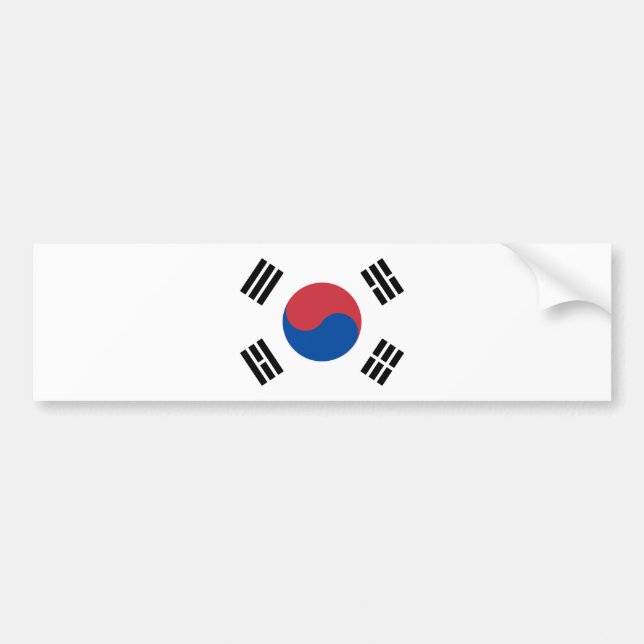 South Korea Flag Bumper Sticker (Front)