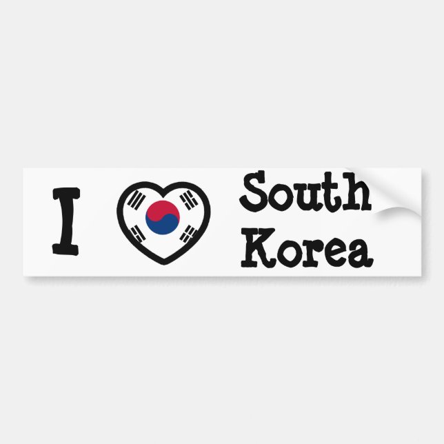 South Korea Flag Bumper Sticker (Front)