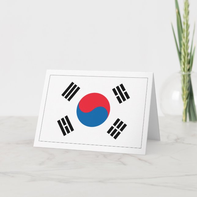 South Korea Flag Card (Front)