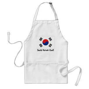 South Korea flag chef apron