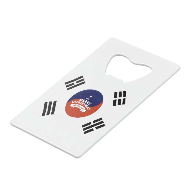 South Korea Flag Christmas: Merry Christmas Wishes (Back Angled)