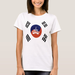 South Korea Flag Christmas: Merry Christmas Wishes T-Shirt
