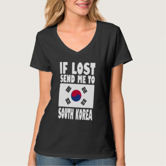 South Korea Flag Design  If lost send me to South  T-Shirt