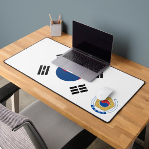 South Korea flag-Emblem Desk Mat