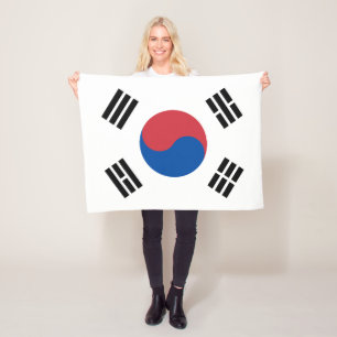 South Korea Flag Fleece Blanket