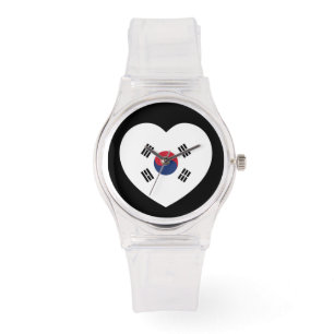 South Korea Flag Heart Watch