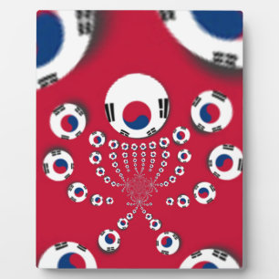 South Korea Flag Kaleidoscope Art Print Plaque