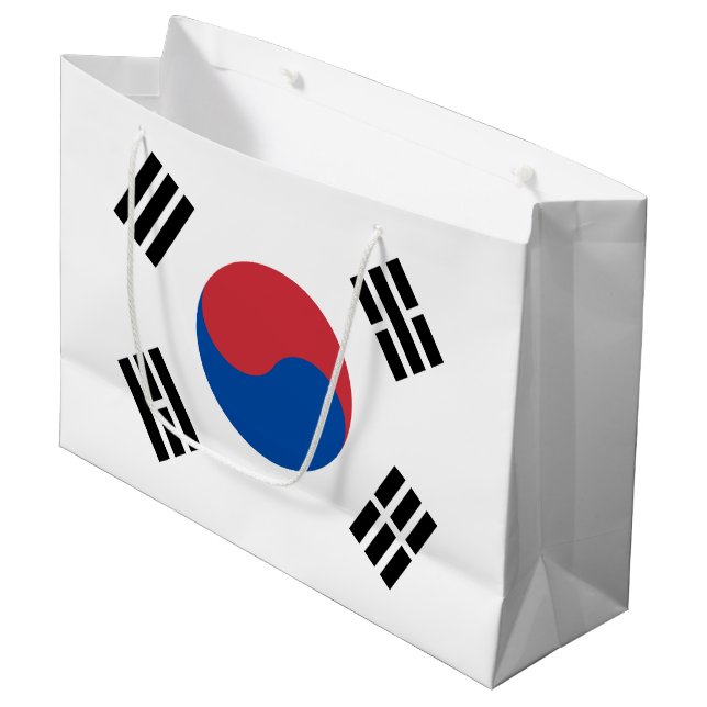 South Korea Flag Large Gift Bag (Front Angled)