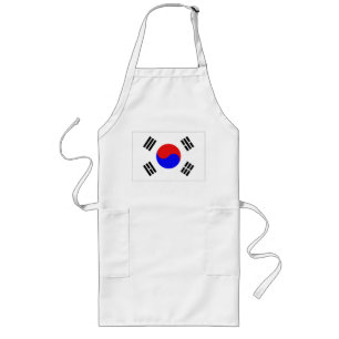 South Korea Flag Long Apron