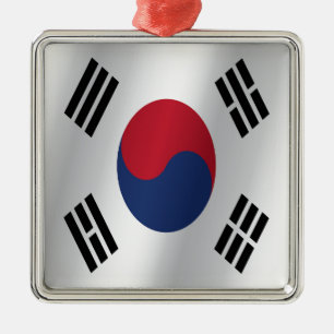 South Korea flag Metal Tree Decoration