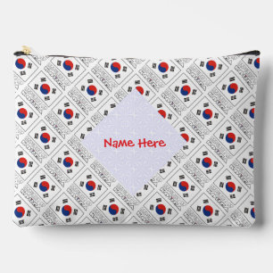 South Korea Flag Personalised Korea Accessory Pouch