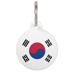 South Korea Flag Pet Tag