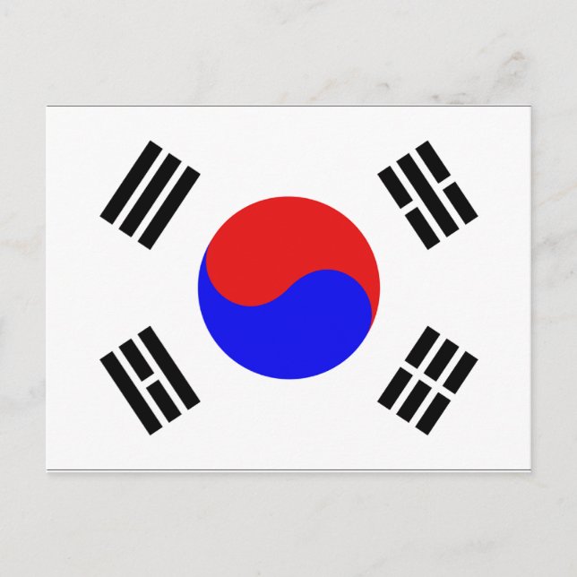 South Korea Flag Postcard (Front)