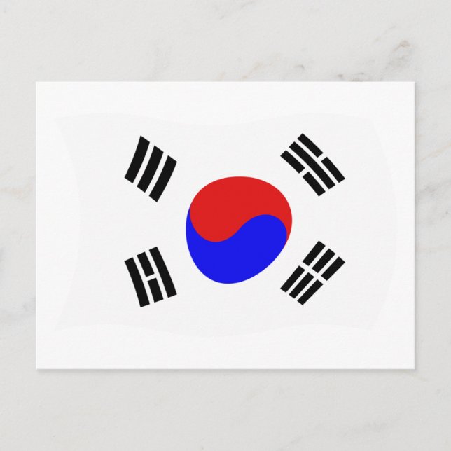 South Korea Flag Postcard (Front)