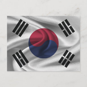 South Korea Flag Postcard