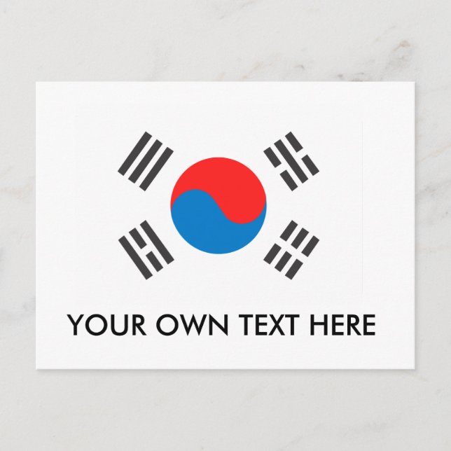 South Korea Flag Postcard (Front)