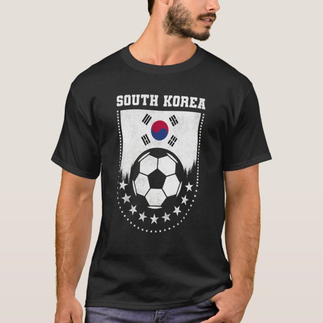 South Korea Flag Soccer Fan T-Shirt (Front)