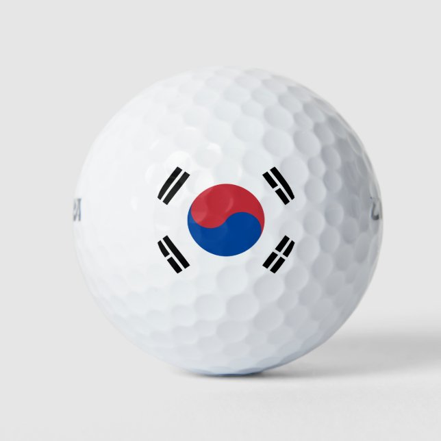South Korea Flag South Korean Patriotic Golf Balls (Front)
