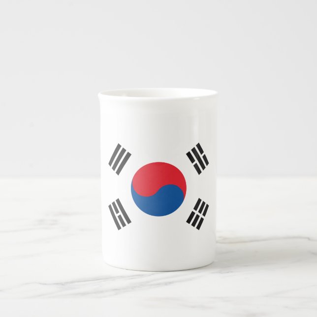 South Korea Flag Stainless Bone China Mug (Front)