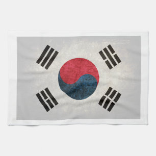 South Korea Flag; Tea Towel
