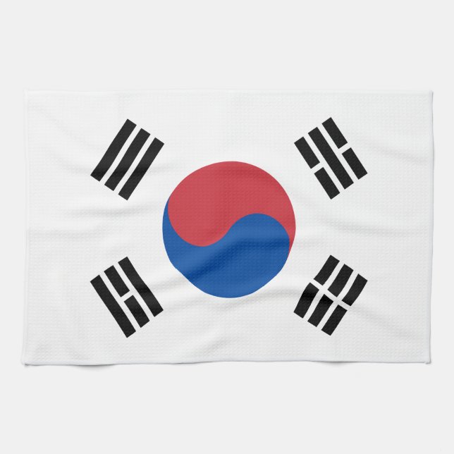 South Korea Flag Tea Towel (Horizontal)
