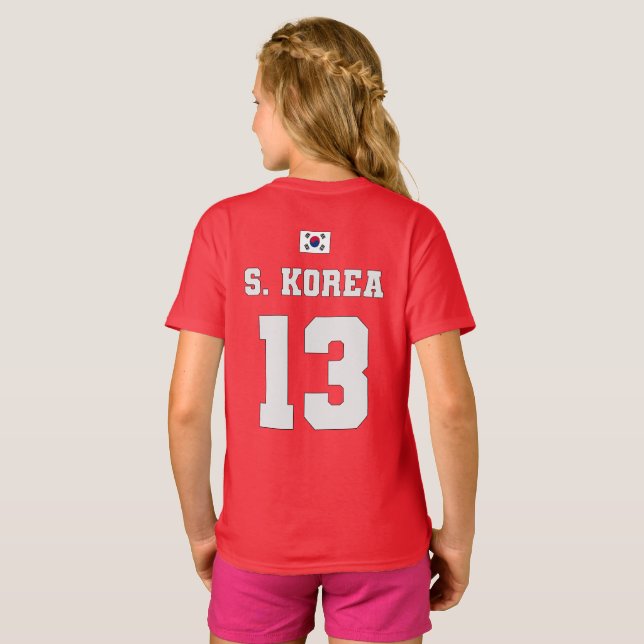 South Korea Football Soccer National Team T-Shirt (Back Full)