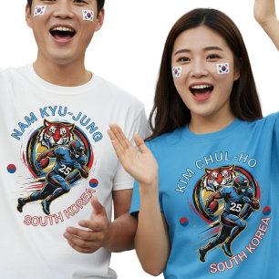 South Korea Football Tiger Athlete Dynamic Graphic T-Shirt