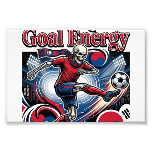 South Korea Goal Energy Skeleton Striker Nations B Photo Print