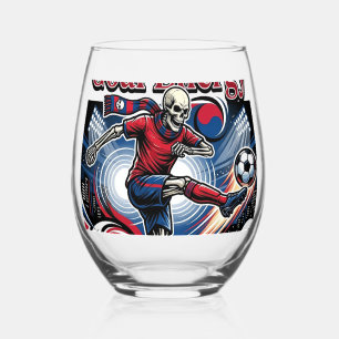 South Korea Goal Energy Skeleton Striker Nations B Stemless Wine Glass
