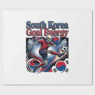 South Korea Goal Energy Skeleton Striker Nations B Wrapping Paper