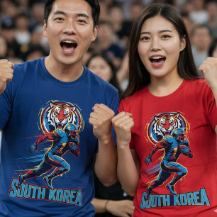 South Korea Gridiron Tiger Football Athlete Dynami T-Shirt