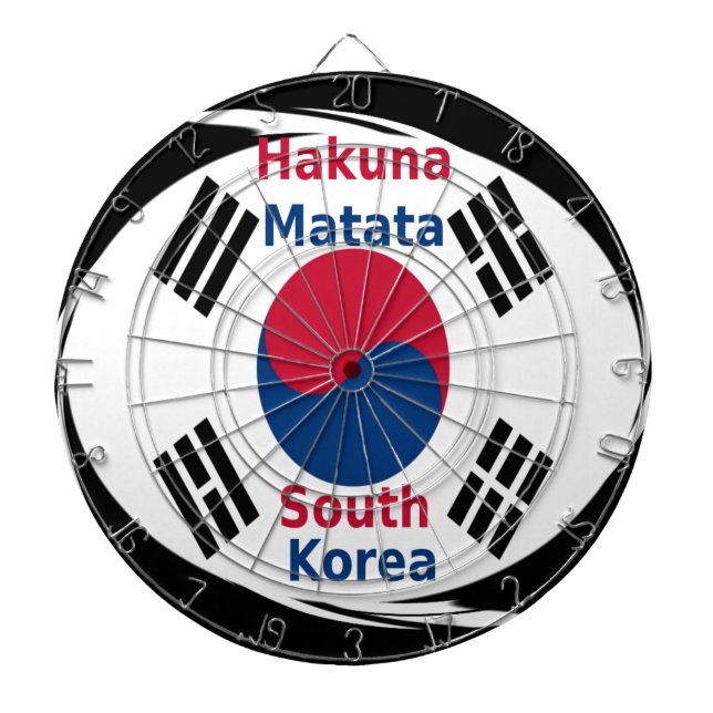  South Korea Hakuna Matata Art Print/Graphic Dartboard (Front)