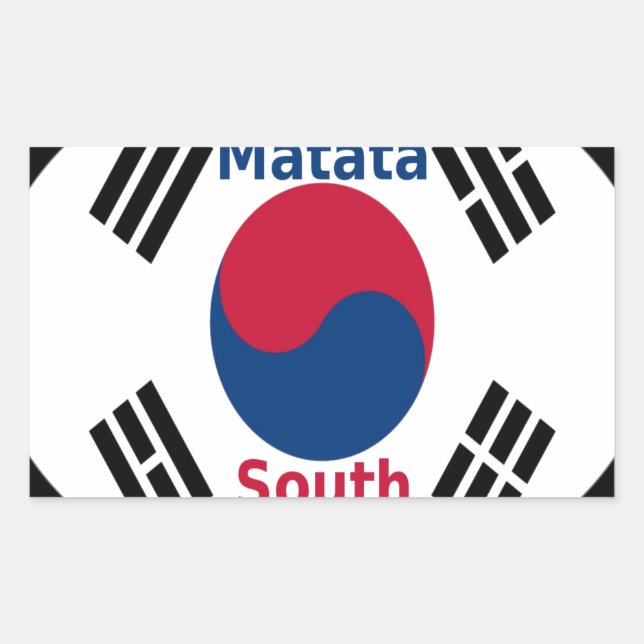  South Korea Hakuna Matata Art Print/Graphic Rectangular Sticker (Front)