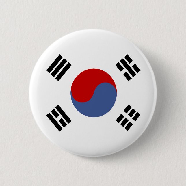 South Korea High quality Flag 6 Cm Round Badge (Front)
