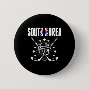 South Korea Ice Hockey Fans Jersey Korean Flag Puc 6 Cm Round Badge