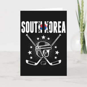 South Korea Ice Hockey Fans Jersey Korean Flag Puc Card