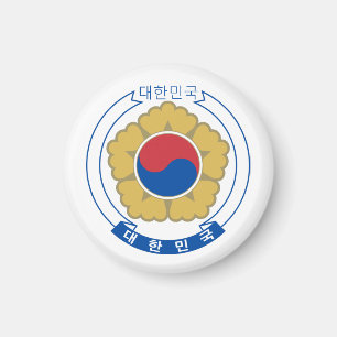 South Korea & Korean Coat of arms, flag / travel Magnet
