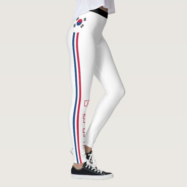 South Korea & Korean Flag fashion travel/sport fan Leggings (Right)